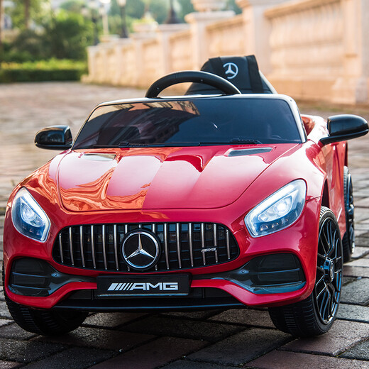 
FUERBAO (FUERBAO) Mercedes-Benz authorized children's electric car four-wheeled car with remote control toy car to sit and give gifts to children's car. Painted four-wheel drive red + hydraulic door + leather seat + soft tire