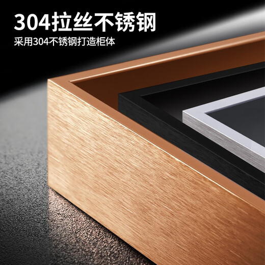 FUKE FK-340WB variable frequency constant temperature and humidity dual temperature Krupp stainless steel cigar cabinet red wine cabinet double doors need to be customized large capacity commercial black titanium (double door cigar cabinet)