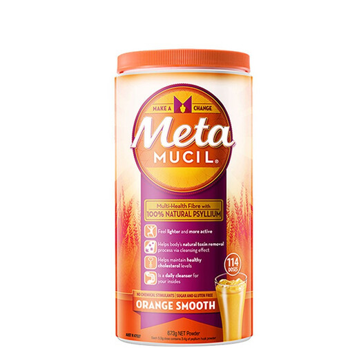 美国Meta 114次/罐 膳食纤维粉meta纤维素代餐粉 673g 香橙味 保税