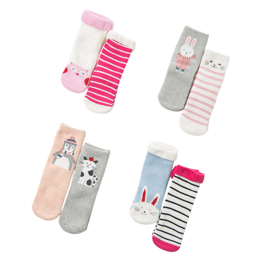 David BELLA (DAVE/BELLA) new children's clothing winter clothing products for girls' mid-tube socks for babies thickened and warm socks for children's floor socks for children's elastic socks for cats and rabbits [DB11968] 1 item 1-2 years old 11CM (recommended foot length 12-14cm)