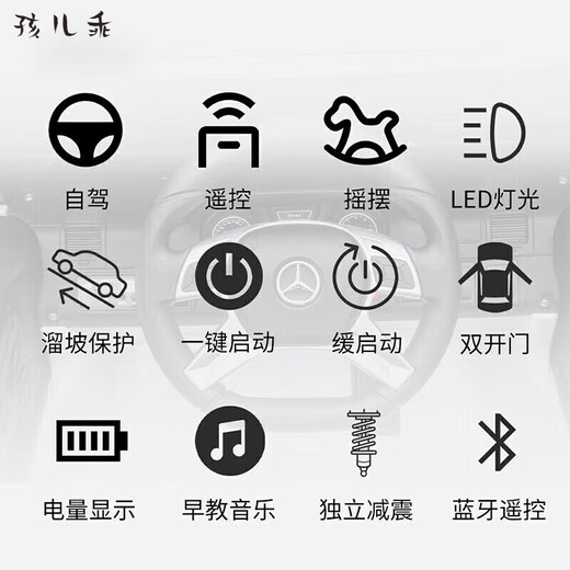 Haierguai's new children's electric car Audi four-wheel with remote control baby car for men and women, children's toy car can seat adults, painted red dual-drive + remote control self-driving + mobile phone Bluetooth, electric drive