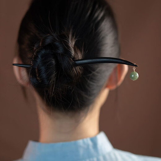 Kamalun (KAMALUN) sandalwood hairpin, ancient style hairpin, Chinese style cheongsam, Hetian jade hairpin, Hanfu headwear, birthday gift for girlfriend, Cuilan hairpin + brand gift box, no engraving