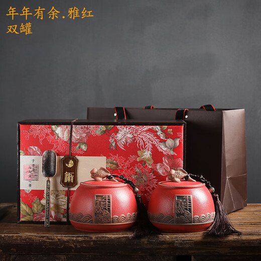 Qiu Boyuan Mid-Autumn Longjing tea gift box for elders Mingqian new tea green tea Mid-Autumn gift box high-end and elegant 300g blue double can