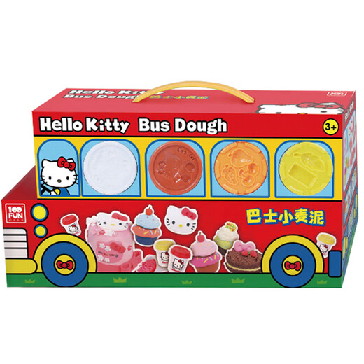 凯蒂猫（HelloKitty）巴士彩泥橡皮泥DIY创作 8色 KT-8631