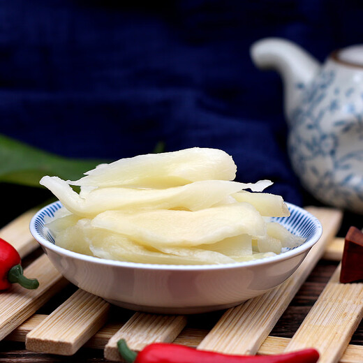 Lanxiangyuan Anhui Spezialität Zungenginger Scheiben weißer Ingwer Süßer und sauer eingeweichte Ingwer süße Ingwersauce Ingwer Salzige Ingwer Scheiben 1050 g süß -saurer Ingwer 1 Flasche