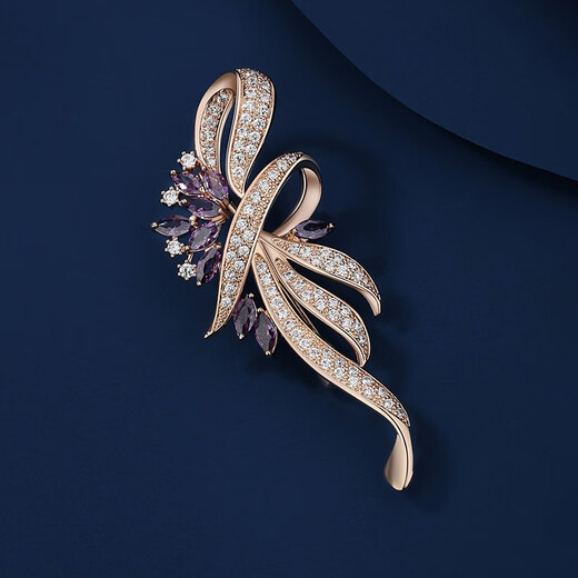 Marco Bizzarri high-end brand brooch Xingdai brooch high-end women's exquisite luxury suit anti-exposure brooch women's corsage 520 for wife A gift box