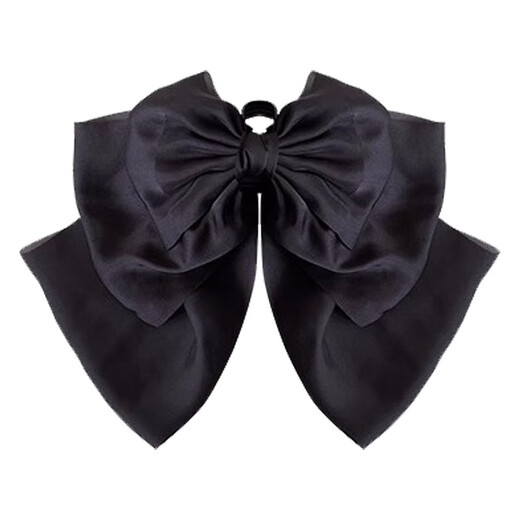 Zhuo Keke French style black satin oversized bow ribbon hairpin women's back head grabber hairpin hairpin hairpin hairpin hairpin hairpin black