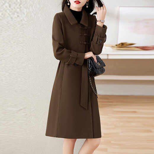 Chu Xin two-piece suit skirt 2025 autumn and winter women's new fashion temperament fashionable high-end suit dress coffee color M (90-112Jin Jin equals 0.5 kg)