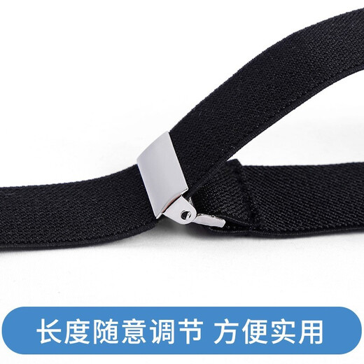 IFSONG Meisong Children's Suspender Clip Suspenders Boy Baby Elastic Anti-Slip Straps Girls Adjustable Shoulder Straps Gift Box Navy Blue Burgundy Stripes 65cm Standard Style (Suitable for Height 85-130CM)