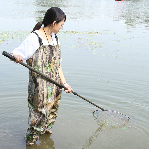 Waterproof waders, full body fishing suit, fishing jumpsuit, thickened fishing suit, wading clothes, rain pants, rain boots, fishing pants, dark blue 70 silk 41