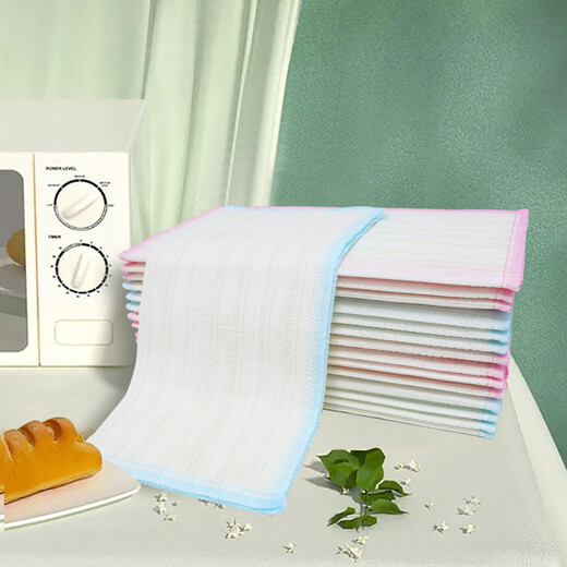 Jiecheng antibacterial rags, dishwashing cloths, kitchen absorbent, oil removal, cleaning and wiping tables, large set of large antibacterial rags, 8 pieces + steel balls, 6 pieces