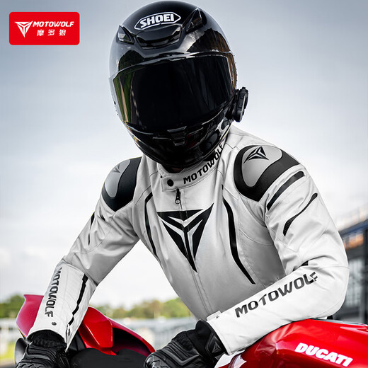 MotoWolf (MotoWolf) Четырехсезонный сетчатый ветропроницаемый костюм для верховой езды на мотоцикле Anti-Fall Sufful Racing Motorcycle Мужское повседневное оборудование гонщиков