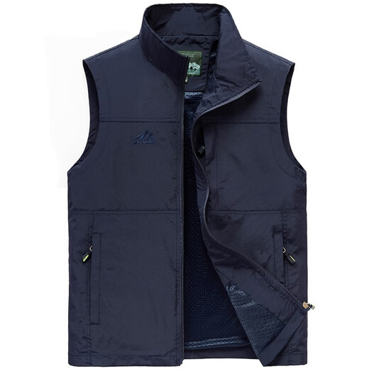 JP多口袋马甲男士休闲立领背心马夹速干9908 军绿色 M(适合110斤-125斤)