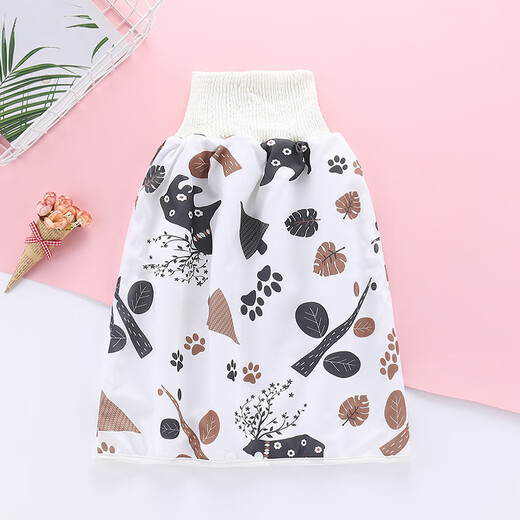 Baogaier Baby und Lecksofesbett Harnrock Windel Ringwerkzeug Training Baby Kinder Stoffwindel Tasche wasserdicht und reine Baumwollblattbär + Smart Fox 2 Packs M Empfohlen 0-4 Jahre alt