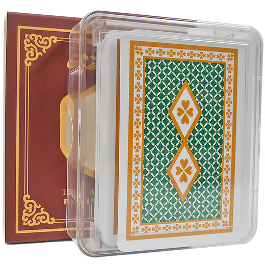 
GYT plastic playing cards waterproof double-sided matte washable PVC bridge 21 point poker stud 688 blue (1 piece 6 pairs)
