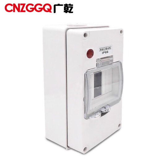 Guangqian IP66 waterproof distribution box 4-circuit 56C outdoor bathroom surface-mounted waterproof switch box DZ47 switch box circuit breaker 4-circuit empty box