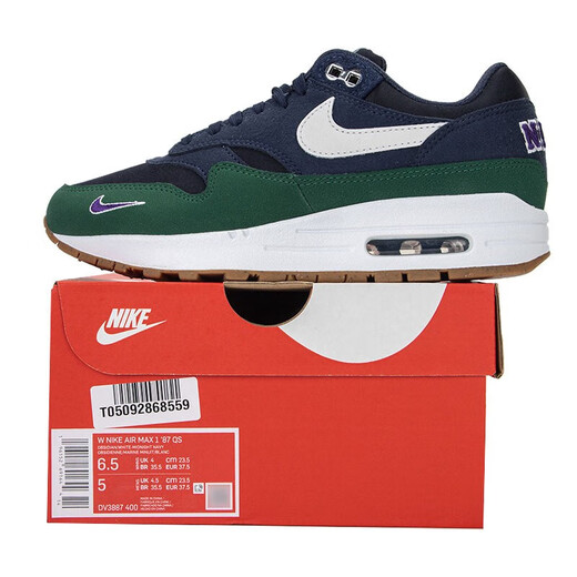 Nike (Nike) Nuevas zapatillas para mujeres Zapatos para mujeres 2025 Airmax de verano Air Cushion Shock Sweakers Fashionable Ligera de moda y zapatos casuales transpirables DV3887-400/Marina 38.5