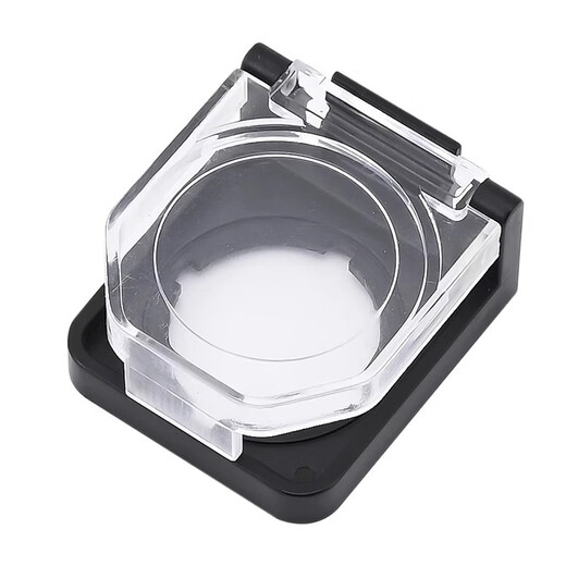 Button switch anti-accidental touch protective cover flat button knob waterproof and dustproof protective cover emergency stop button transparent protective cover 16mm square protective cover