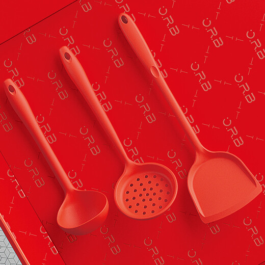 OU Ruibo Oriental Hongyun-Silicon SCOOP Cocina de tres piezas DIY/MILDA Herramientas de cocina Silicone Kitchenware Set Orb-699