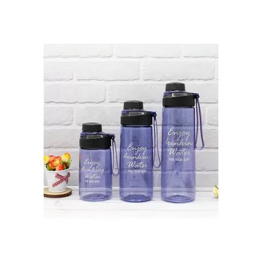 Спортивная чашка для воды большой емкости с чайной перегородкой, портативная пластиковая чашка для пары, студенческая уличная веревка, деловая чашка hlc691, голубая, 850 мл, 0 шт.