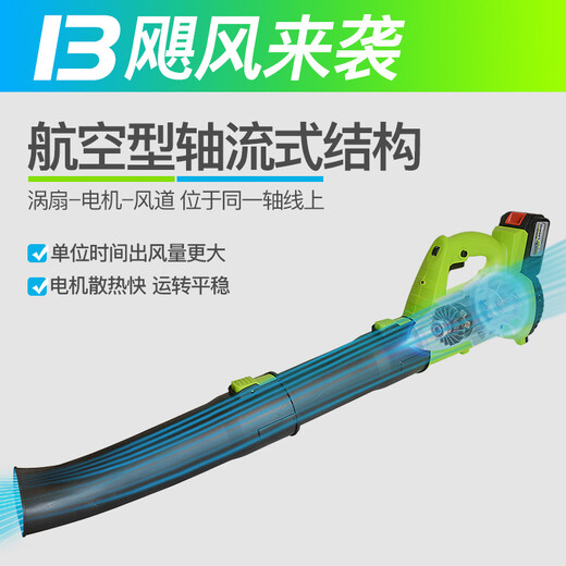 德立士鼓风机吹风机吹灰机锂电充电式大功率工业户外吹雪车载落叶吹尘抢 DS-6档调速暴风机3888TV一电一充