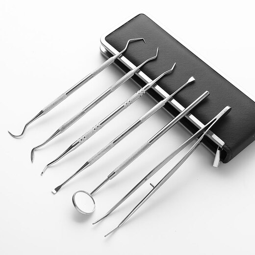 Meet the Beauty household dental calculus remover, tooth cleaner, toothpick, tooth mirror, oral care tartar set, six-piece tooth cleaning tool set