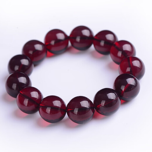 DL 1998 blood amber bracelet Baltic beeswax amber round bead bracelet 12-20 men blood amber single circle 18mm*13 pieces (generous men's style)