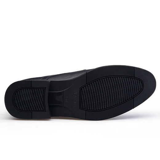 Playboy (PLAYBOY ESTABLISHED 1953) classic men's lace-up business wedding leather shoes British round-toe formal shoes men's shoes 5DW009049D01 black 44