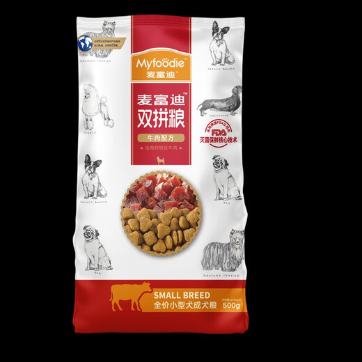 Maifudi dog food small dog adult dog food full stage prescription food hair care skin fortification and immunization beef flavor double-spoken golden retriever small dog 500g