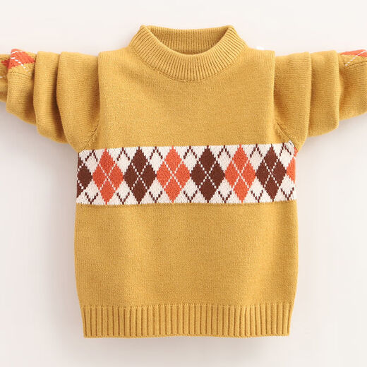 
Children's round neck sweater pullover boys' sweater spring and autumn new style medium-large children's cotton boys' autumn and winter base suitable for children aged 2-12 in autumn and winter. Beige dinosaur 100_Suggested height 90-100 cm