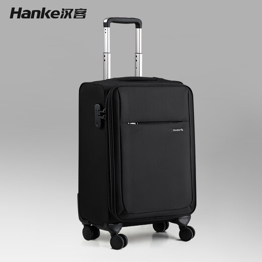 Hanker universal wheel suitcase, suitcase, men's and women's trolley case, small box, boarding case, password suitcase, black 20 inches