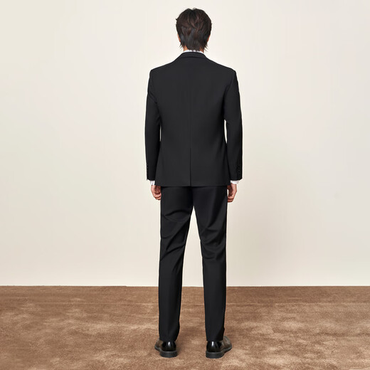 Heilan House (HLA) Suit Suit Men's 25 Summer Classic Series Business Workplace Wedding Suit Western Men's Dress Formal Dress Black 02 2XL 175/96B 135-145Jin Jin equals 0.5 kg
