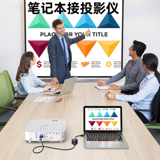 Biaz HDMI to VGA cable converter HD video adapter adapter Xiaomi laptop desktop box TV monitor projector female cable