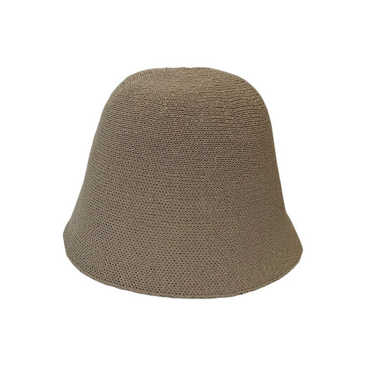 Jincheng Japanese face-covering knitted milk silk breathable dome fisherman hat autumn and winter foldable soft sunbasin hat MZ613 Mocha color M(56-58cm)