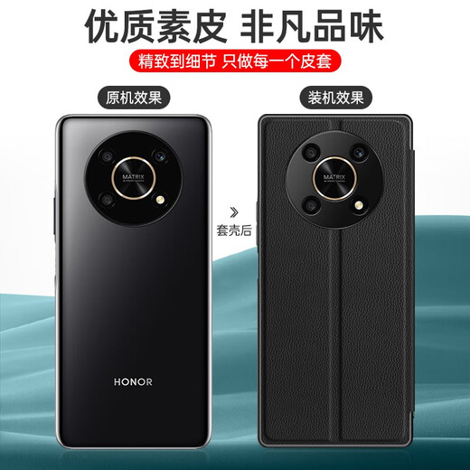 Shihao Suitable for Honor X30 mobile phone case honor Huawei X30 flip ANY all-inclusive AN00 anti-fall ANYAN shell protective leather case for men and women [Honor X30] black black + tempered film