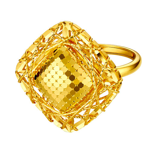 金至尊（3D-GOLD)霓光黄金戒指2024新款999足金戒指素圈黄金女戒送礼按克计价 15号-5.90克(含工费826元)