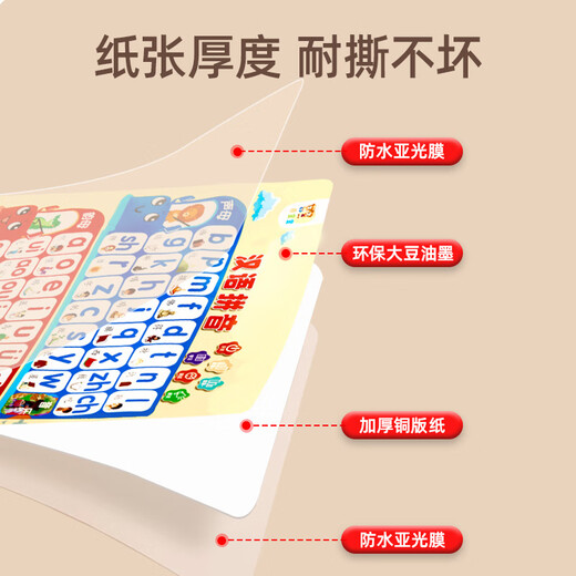 ShinTryBaby Audio Early Education Stand Chart Literacy Pinyin Letters Enfants Multiplication Point Math Point Prononciation Apprenti