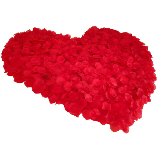 Propuesta de pétalos de rosas Confesión en el diseño de la cama Suministros de bodas de la boda Decoración sorpresa de cumpleaños 100 piezas simuladas rosa petals-500 piezas