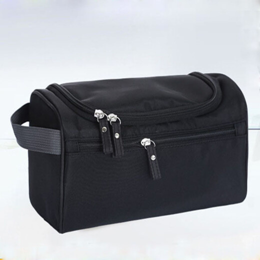 Qingwei large capacity toiletry bag travel storage bag cosmetic bag men's business trip travel bag black