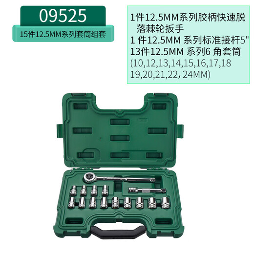 SATA Dafei Socket Wrench Set Ratchet Wrench Set Auto Repair Tools Car Hardware Tools 09525 09525