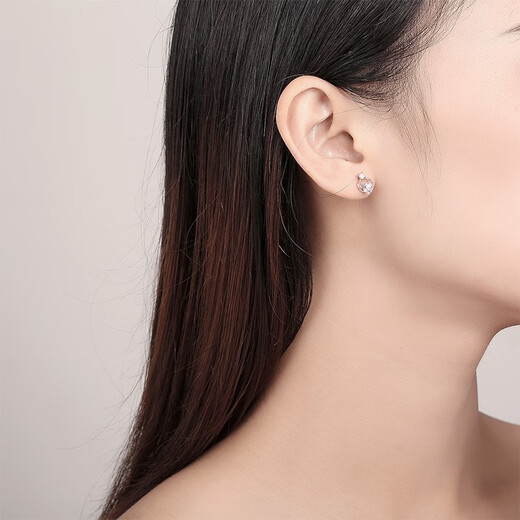 Saturday Fortune (ZLF) S925 silver earrings for women round simple cold style high-end silver earrings earrings a pair of earrings