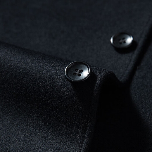 Hengyuanxiang Group Colorful Sheep Zhongshan suit Men's Stand Collar Pure Wool Suit Men's Chinese Woolen Suit Jacket Men Black 175/92A