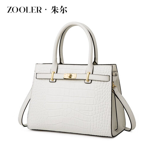 Zooler (Zooler) Bag Damenbeutel Krokodilmuster KOKENLAYSHOTKENDERACHT BAG Frauenhandtasche Frauen Crossbody Bag Leichte Luxus -Frauentasche Chinesische Valentinstagsgeschenk [Kokosmilch weiß] Geburtstagsgeschenk