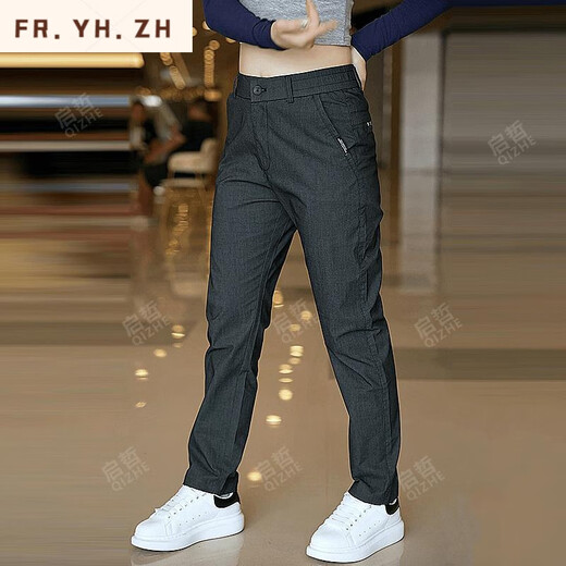 Fr.yh.zh Qizhe Business Herren neue Gelegenheitshosen vielseitiger modischer atmungsakter gerader Kraft Long Hosen 838 838 Light Green 31 (vorgeschlagen 125-135jin [Jin ist 0,5 kg]