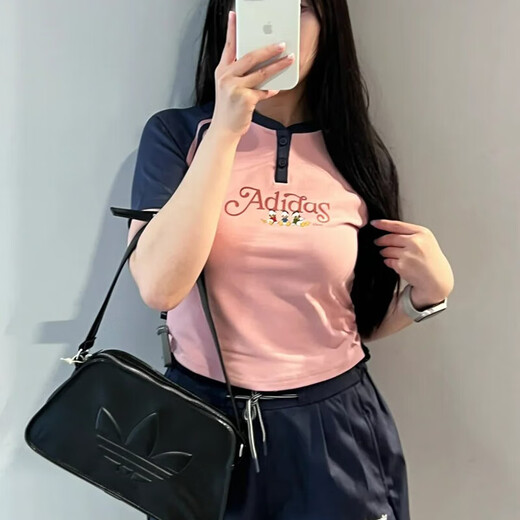 阿迪达斯 （adidas）三叶草短袖女装夏季新款户外运动短款时尚休闲圆领t恤 JP1429 M