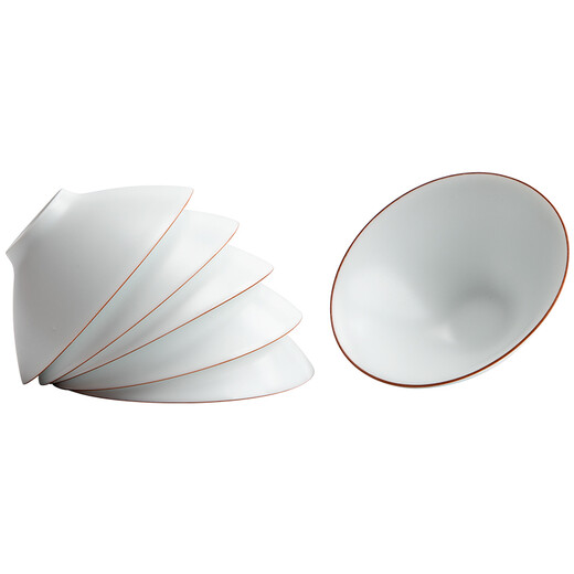 Mr. Nanshan | Matte fat white bamboo hat cup Dingyao Kungfu tea set tea cup tea cup smelling cup master single cup fat white bamboo hat 6 cups