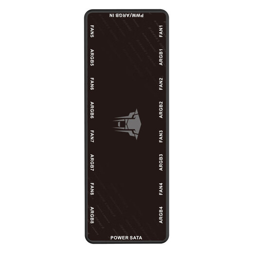 Jungle Leopard Prism 4th generation pro upgraded prism 4th generation MAX water-cooled 12CM chassis fan forward and reverse ARGB divine light synchronization PWM temperature controller hub JL8 hub ARGB+PWM two-in-one 1 minute 8 black