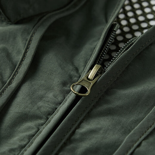 JEEP SPIRIT Jeep Vest Men's Spring and Autumn Outdoor Fishing Multi-Pocket Jacket Sleeveless Vest Top Men's Clothing Khaki 3XL