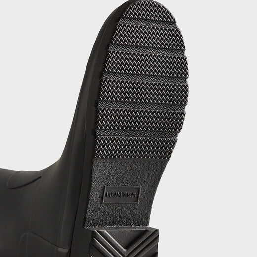 HUNTER modified leg shape, outdoor camping women's shoes Refined waterproof anti-slip high boots, high boots, internet celebrity women's boots, black BLK/matte 38