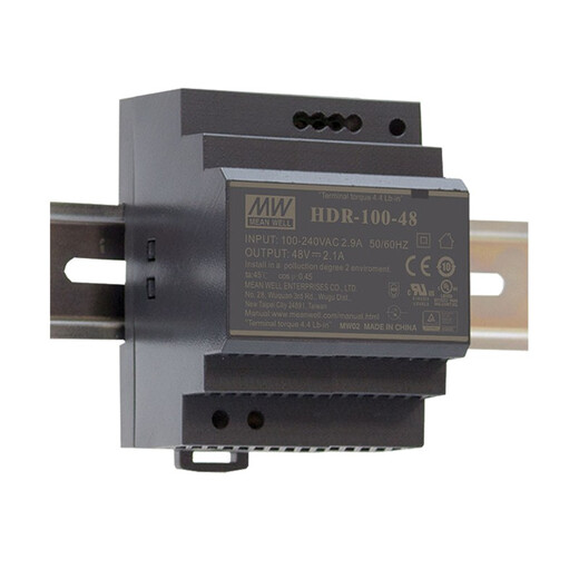 Taiwan Meanwell HDR 100w ultra-thin ladder type DIN rail switching power supply HDR-100-24N 24V4.2A output